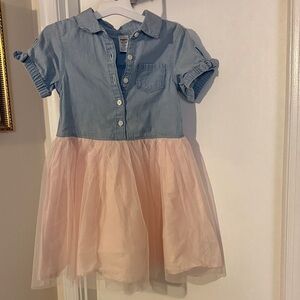 OshKosh B'gosh Denim and Pink Tulle Dress